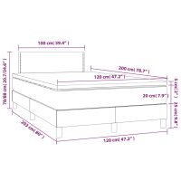 vidaXL Ramsäng med bäddmadrass cappuccino 120x200 cm konstläder - Bild 7