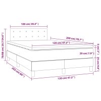 vidaXL Ramsäng med bäddmadrass cappuccino 120x200 cm konstläder - Bild 7