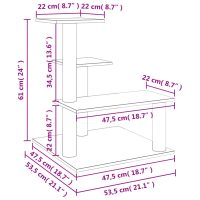 vidaXL Klösträd med sisalpelare gräddvit 61 cm - Bild 7