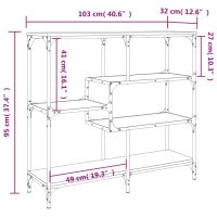 vidaXL Konsolbord svart 103x32x95 cm konstruerat trä - Bild 9