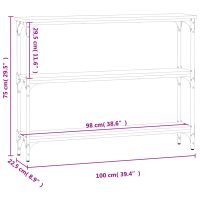 vidaXL Avlastningsbord sonoma-ek 100x22,5x75 cm konstruerat trä - Bild 9