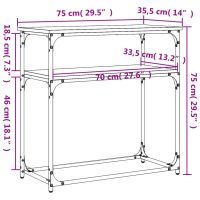 vidaXL Konsolbord svart 75x35,5x75 cm konstruerat trä - Bild 9