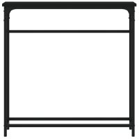 vidaXL Avlastningsbord svart 75x19,5x75 cm konstruerat trä - Bild 4