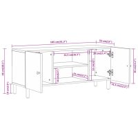 vidaXL Tv-bänk 105x33x46 cm massivt mangoträ - Bild 10