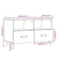 vidaXL Tv-bänk vit 80x36x50 cm konstruerat trä - Bild 12