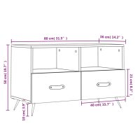 vidaXL Tv-bänk vit högglans 80x36x50 cm konstruerat trä - Bild 12