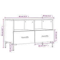 vidaXL Tv-bänk sonoma ek 80x36x50 cm konstruerat trä - Bild 12