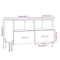 vidaXL Tv-bänk vit högglans 80x36x50 cm konstruerat trä - Bild 12