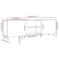 vidaXL Tv-bänk svart 150x30x50 cm konstruerat trä - Bild 12