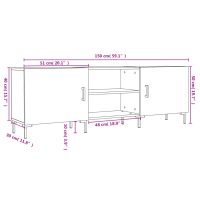 vidaXL Tv-bänk sonoma ek 150x30x50 cm konstruerat trä - Bild 12