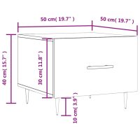 vidaXL Soffbord svart 50x50x40 cm konstruerat trä - Bild 12