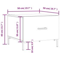 vidaXL Soffbord svart 50x50x40 cm konstruerat trä - Bild 12