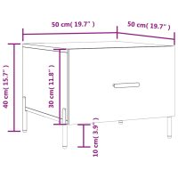 vidaXL Soffbord betonggrå 50x50x40 cm konstruerat trä - Bild 12