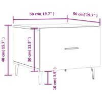 vidaXL Soffbord betonggrå 50x50x40 cm konstruerat trä - Bild 12