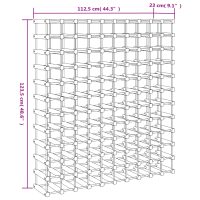 vidaXL Vinställ för 120 flaskor 112,5x23x123,5 cm massiv furu - Bild 8