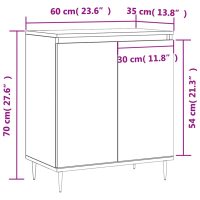 vidaXL Byrå brun ek 60x35x70 cm konstruerat trä - Bild 11