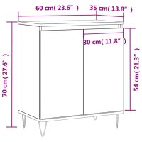 vidaXL Byrå betonggrå 60x35x70 cm konstruerat trä - Bild 11