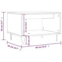 vidaXL Soffbord betonggrå 60x50x40 cm konstruerat trä - Bild 9