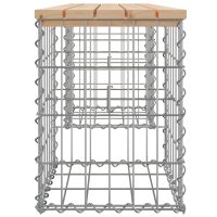 vidaXL Trädgårdsbänk gabion-design 103x31x42 cm massiv furu - Bild 4