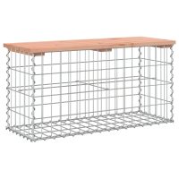 vidaXL Trädgårdsbänk gabion-design 83x31,5x42 cm massivt douglasträ - Bild 2