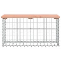 vidaXL Trädgårdsbänk gabion-design 83x31,5x42 cm massivt douglasträ - Bild 3