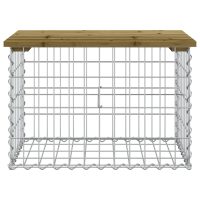 vidaXL Trädgårdsbänk gabion-design 63x44x42 cm tryckimpregnerad furu - Bild 3