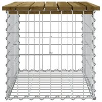 vidaXL Trädgårdsbänk gabion-design 63x44x42 cm tryckimpregnerad furu - Bild 4