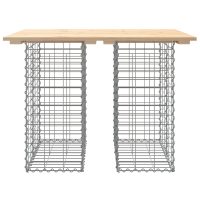 vidaXL Trädgårdsbänk gabion-design 100x70x72 cm massiv furu - Bild 3