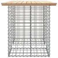 vidaXL Trädgårdsbänk gabion-design 100x70x72 cm massiv furu - Bild 4