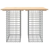 vidaXL Trädgårdsbänk gabion-design 100x70x72 cm massiv furu - Bild 5