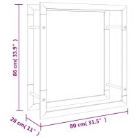 vidaXL Vedställ 80x28x86 cm rostfritt stål - Bild 7