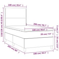 vidaXL Ramsäng med madrass blå 100x200 cm tyg - Bild 6