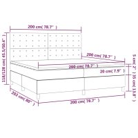 vidaXL Ramsäng med madrass grå 200x200 cm konstläder - Bild 6