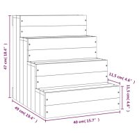 vidaXL Husdjurstrappa 40x49x47 cm massiv furu - Bild 7