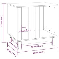 vidaXL Hundkoja honungsbrun 60x45x57 massiv furu - Bild 8