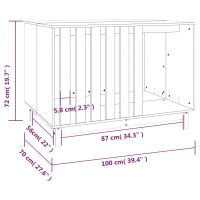 vidaXL Hundkoja 100x70x72 cm massiv furu - Bild 8