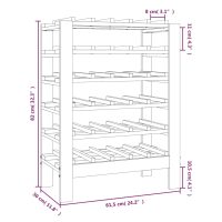 vidaXL Vinställ 61,5x30x82 cm massiv furu - Bild 8