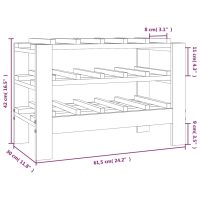 vidaXL Vinställ 61,5x30x42 cm massiv furu - Bild 7