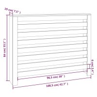 vidaXL Elementskydd 108,5x19x84 cm massiv furu - Bild 8