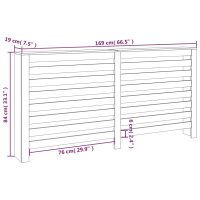 vidaXL Elementskydd 169x19x84 cm massiv furu - Bild 8