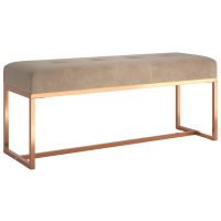 vidaXL Bänk beige 110x36x45 cm sammet - Bild 2