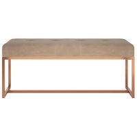 vidaXL Bänk beige 110x36x45 cm sammet - Bild 3