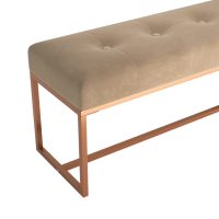 vidaXL Bänk beige 110x36x45 cm sammet - Bild 5