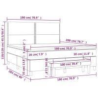 vidaXL Ramsäng med madrass blå 180x200 cm tyg - Bild 12