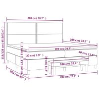 vidaXL Ramsäng med madrass blå 200x200 cm tyg - Bild 12