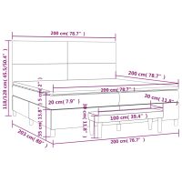 vidaXL Ramsäng med madrass blå 200x200 cm tyg - Bild 8