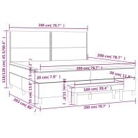 vidaXL Ramsäng med madrass blå 200x200 cm tyg - Bild 8