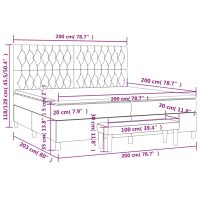 vidaXL Ramsäng med madrass blå 200x200 cm tyg - Bild 8