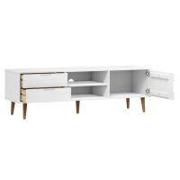 vidaXL Tv-bänk MOLDE vit 158x40x49 cm massiv furu - Bild 5