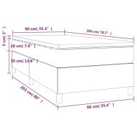 vidaXL Ramsäng med bäddmadrass cappuccino 90x200 cm konstläder - Bild 10